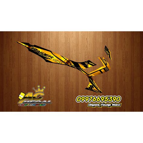 Raider 150 Decal Gold Design Shopee Philippines