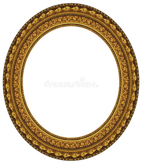 Ovale Gouden Omlijsting Stock Afbeelding Image Of Antiquiteit