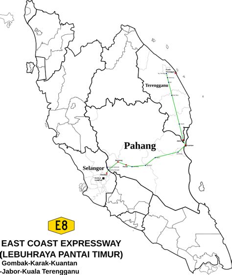 East Coast Expressway, Malaysia - Openclipart