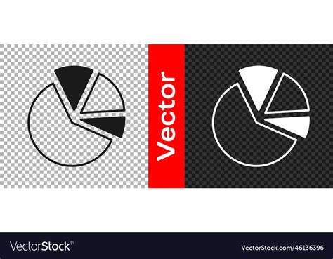 Black Pie Chart Infographic Icon Isolated Vector Image