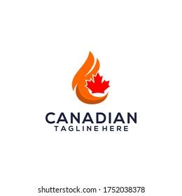 Canadian Leaf Logo Design Template Stock Vector (Royalty Free ...