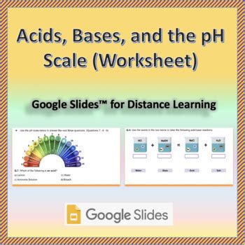 Acids Bases And The Ph Scale Worksheet Google Slides Tpt