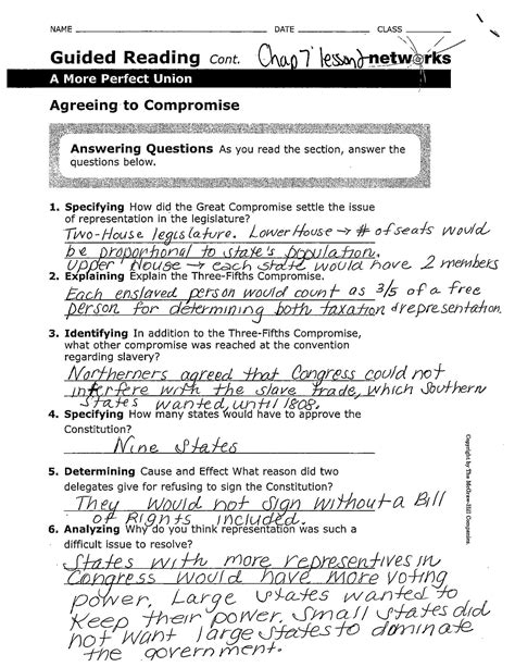 Chapter 7 Answer Keys Mr Amandola S Class