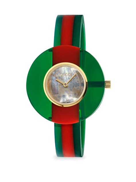 Gucci Red And Green Vintage Web Watch Lyst