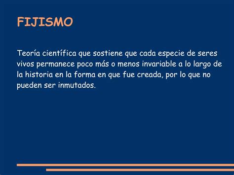 Fijismo Y Evolucionismo Ppt