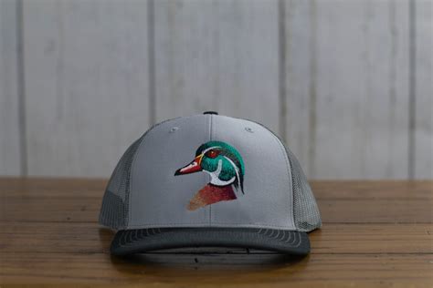 Duck Hat Duck Hunting Hat Embroidered Duck Dad Hat Wood Etsy