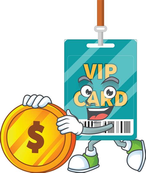 Cartoon Character Of Vip Pass Card 21604933 Vector Art At Vecteezy