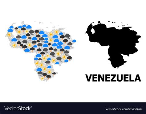 Climate pattern map venezuela Royalty Free Vector Image