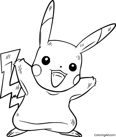 Pikachu Coloring Pages 35 Free Printables Coloringall