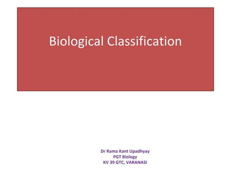 Biological Classification Rk Updf Biology Ppt