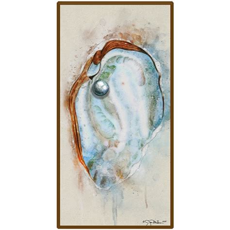 Blue Pearl Oyster Shell Canvas - ART ON LOCATIONS