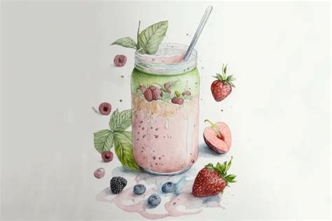 Smoothie Aquarelle Images Libres De Droit Photos De Smoothie Aquarelle