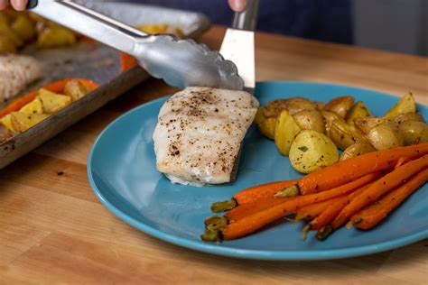 Baked Atlantic Cod with Spring Potatoes and Carrots — Iceland Catch