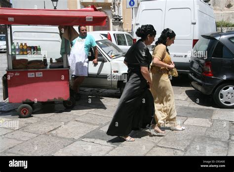 Street Scene By The Vucciria Market In Palermo Sicily Italy Stock Photo