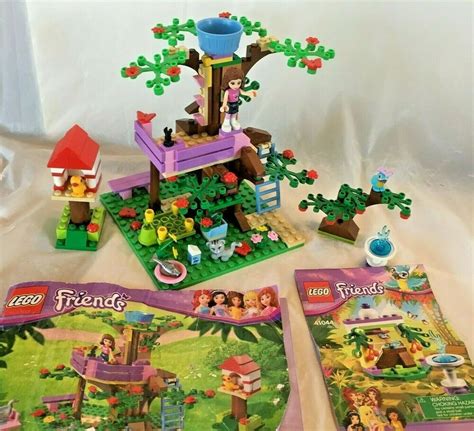 LEGO Friends Olivia's Tree House (3065) Cat Bird and Macaw Fountain 99% ...