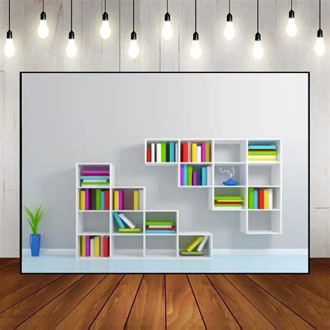 Bookshelf-Decoration-Photography-Backdrops-Background-Exquisite-Photo ...