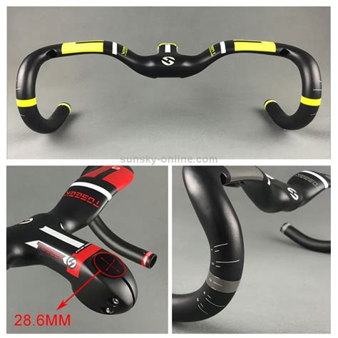 Toseek Ud Carbon Fiber Ultralight Road Bike Handlebar Size X Mm