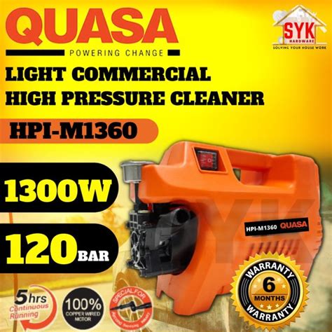 SYK Quasa HPI M1360 120Bar Light Commercial High Pressure Washer Mesin