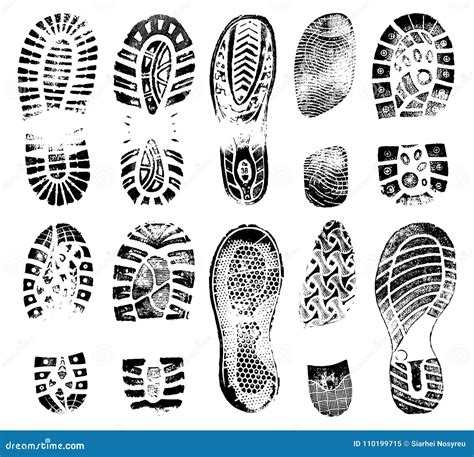 Boot Footstep Icon Or Footprint Silhouette Cartoon Vector