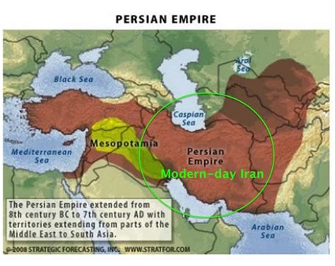 Persian Empire Map Modern Countries