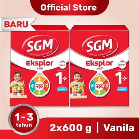 Jual SGM Eksplor Aktif 1 Pro GressMaxx Vanilla Susu Pertumbuhan 600 Gr