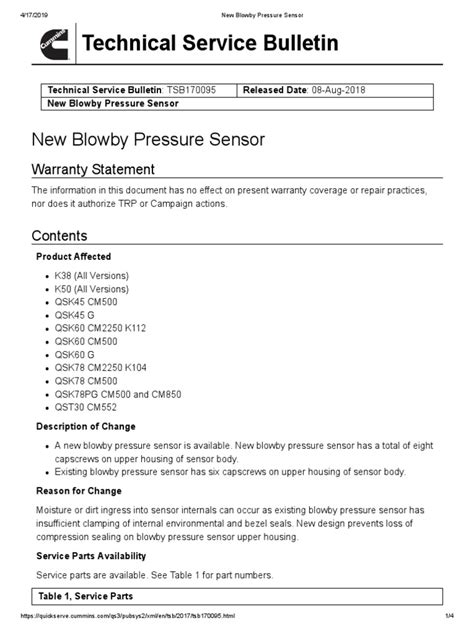 New Blowby Pressure Sensor | PDF