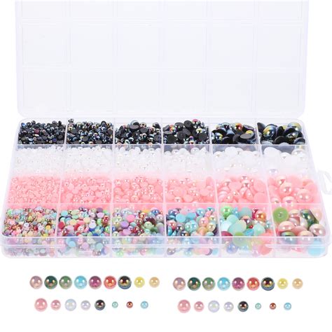 Half Round Pearl For Crafts Fingernail Kit DIY Manicure Pearls Art