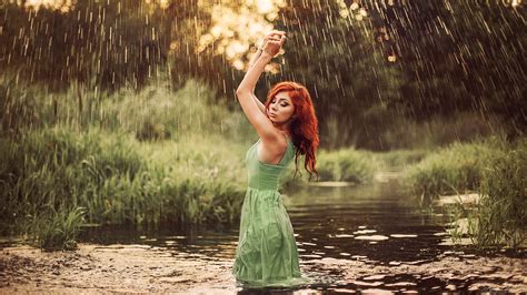 Sergey Shatskov Arms Up Redhead Nature Women 500px Women Outdoors