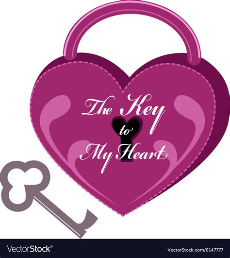 Key To My Heart Royalty Free Vector Image Vectorstock