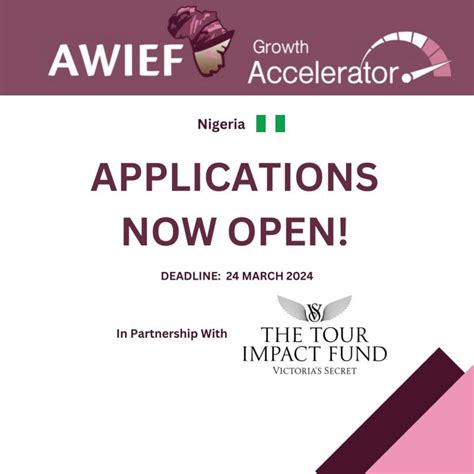 Avis d appel à candidatures pour le programme AWIEF Growth Accelerator