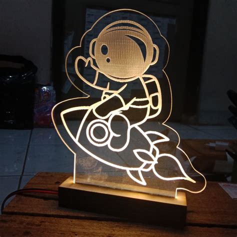 Jual Lampu Tidur Akrilik Model ASTRONOT Lampu Hias Kamar Meja Kerja