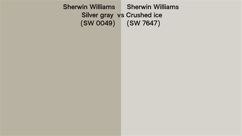 Sherwin Williams Silver Gray Vs Crushed Ice Side By Side Comparison