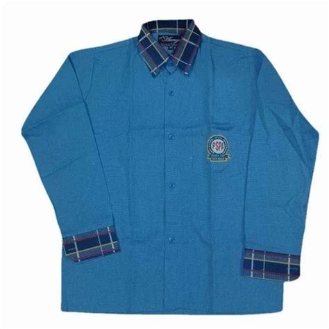 Boys Blue School Uniforms Shirts, Size: 34 at Rs 165/piece in New Delhi | ID: 2851388342288