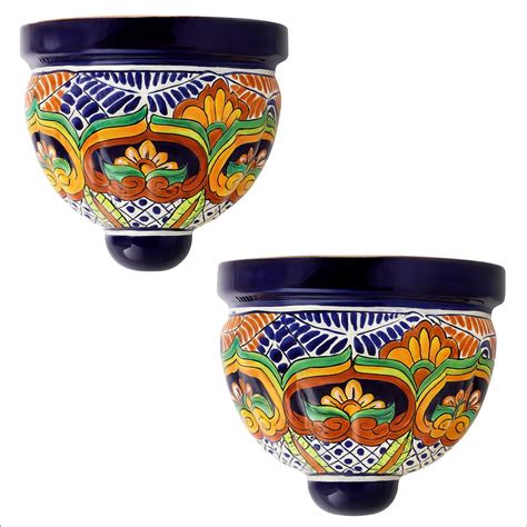 colonial cascade talavera sconce handcrafted ceramic lighting