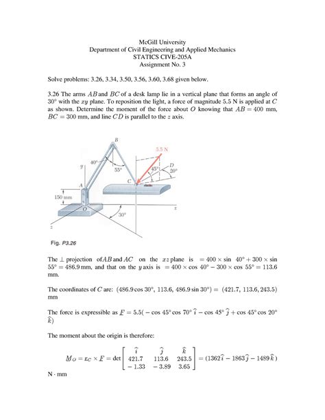 Assignment Sol Mcgill University Department Of Civil Engineering