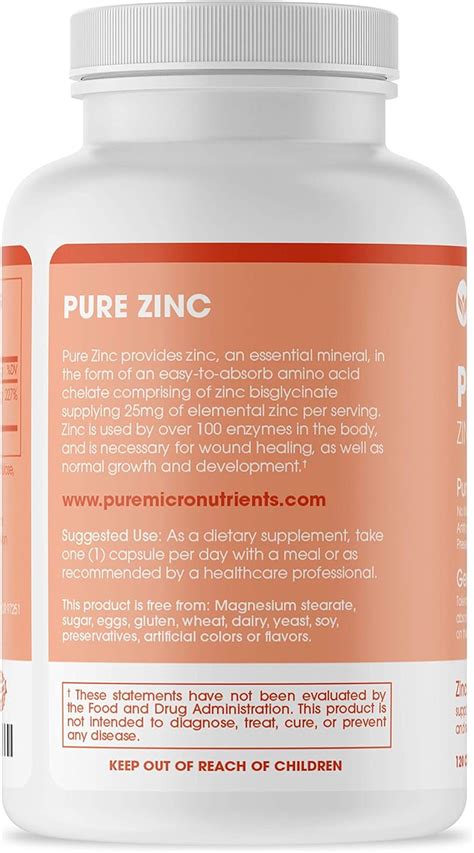 Suplemento De Vitamina De Zinc Puro Suplementos Naturales De Glicinato