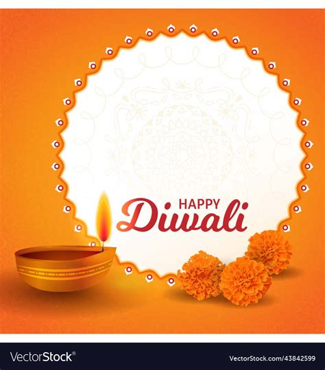 Traditional happy diwali puja background design Vector Image