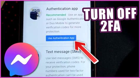 How To Turn Off Two Factor Authentication On Facebook Messenger Youtube