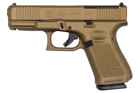 Glock Gen Mos Mm Pistol With Cerakote Burnt Bronze Finish