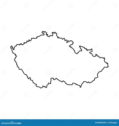 Blank Map Of Czech Republic Stock Vector Illustration Of Republic