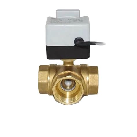 Brass Electric Valve Dn15 Dn20 Dn25 Brass Valve2 Way3 Way Motorized Ball Valve Three Wires