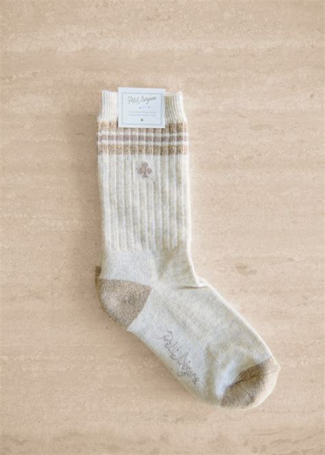 Martin Socks Mottled Beige Cotton Octobre Ditions