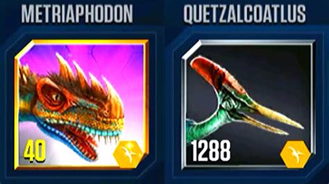 Metriaphodon Vs Quetzalcoatlus Dino Bucks Pack Jurassic World The Game Youtube