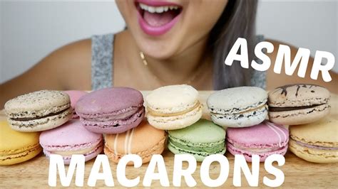 Asmr Sweet Soft Crunchy Macarons No Talking Relaxing Eating Sounds