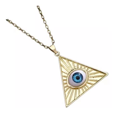 Collar Ojo Turco Evil Eye Pir Mide Colgante Tri Ngulo Mercadolibre