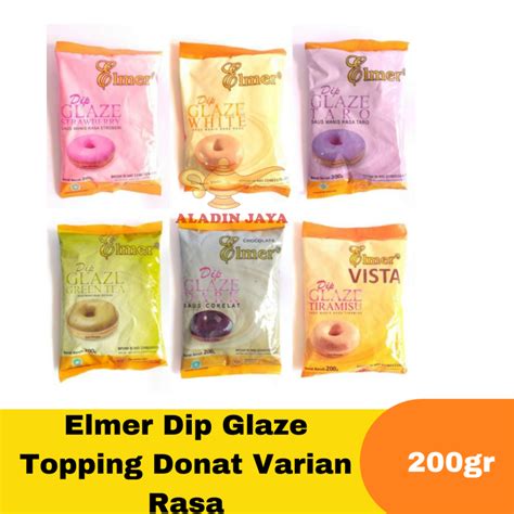 Jual Elmer Dip Glaze 200gr Topping Donat Varian Rasa Celupan Pelapis