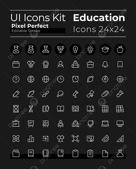 Linear Ui Icons Set In Pixel Perfect White For Distance Learning On