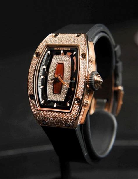 Richard Mille New Rm 07 01 Rose Gold Full Set Diamonds Automatic In