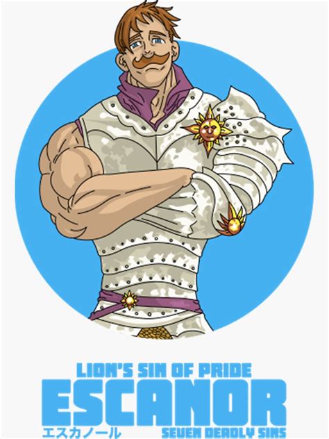 Escanor Seven Deadly Sins Nanatsu No Taizai Sticker For Sale By Kaidencecar Redbubble