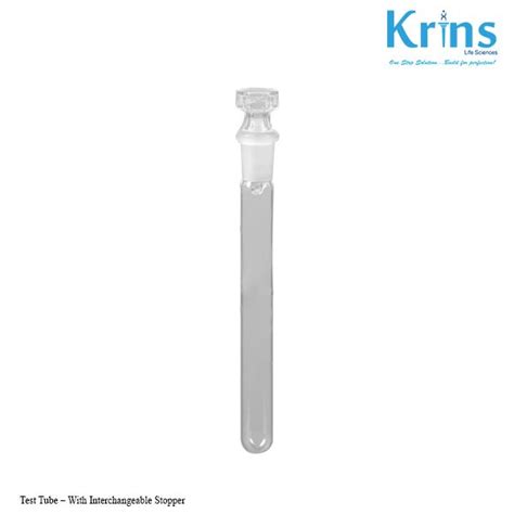 Test Tube With Interchangeable Stopper Krins Life Sciences